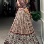 Trending Designeer Tussar Silk Lehenga Choli Print