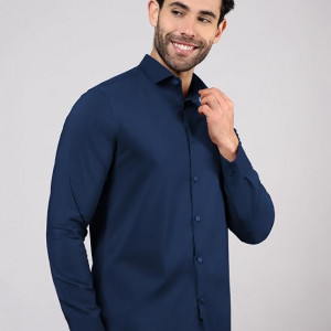 Cotton Plain Regular Fit Shirt for Men