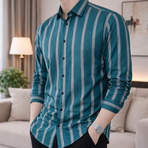 Men's Striped Casual Shirt