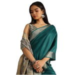 Womens Tussar Solid Saree
