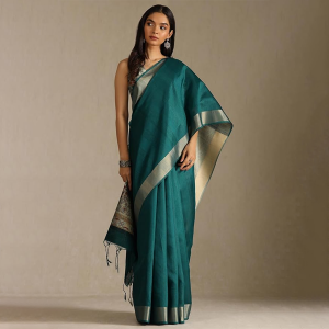 Womens Tussar Solid Saree