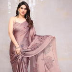Women Saree Chiffon Flower Print | Breathable Lightweight Sari for Office and Daily Use