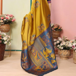 Women's Kanjivaram Banarasi Soft Silk Saree With Unstitched Blouse Piece
