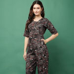 Women's Stylish Printed Jumpsuit with Pockets