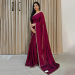 Women's Chiffon Saree with Blouse Piece for Traditional Ethnic Wear Sari