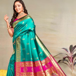 Women's Pure Kanjivaram Silk Saree Soft Paithani Wedding Sarees With Blouse Piece